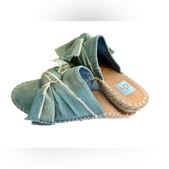Dolce Vita DV Blue Denim Knotted Bow Espadrille Slide Slip On Women's Size 7.5​​ - Picture 7 of 10